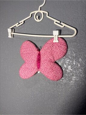 Pink Butterfly Kids Neck Pillow - Floral Design